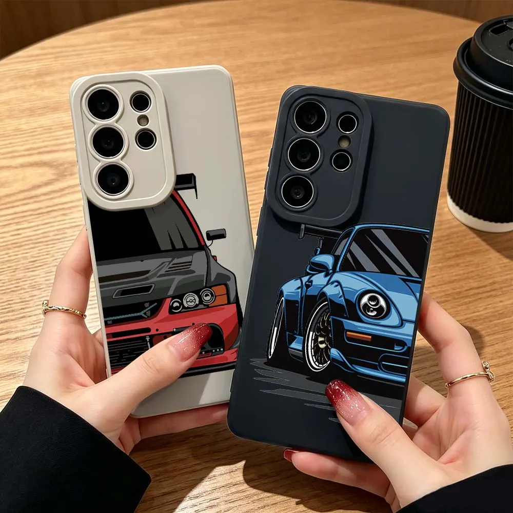 J-JDM Sports Cars Male Men Phone Case For Samsung Galaxy S26 S25 S24 S23 S22 S21 S20 Ultra Plus A15 A35 A54 A55 Soft Cover