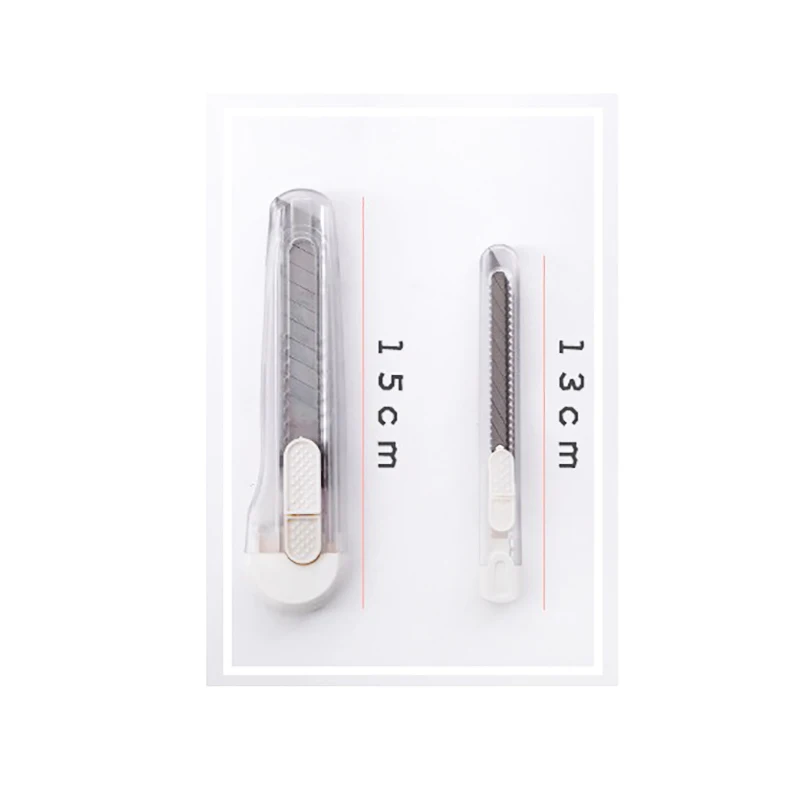 Simple Transparent Utility Knife Student Paper Cutting Office Stationery Unpacking Express Box Opener Portable Handmade Knife