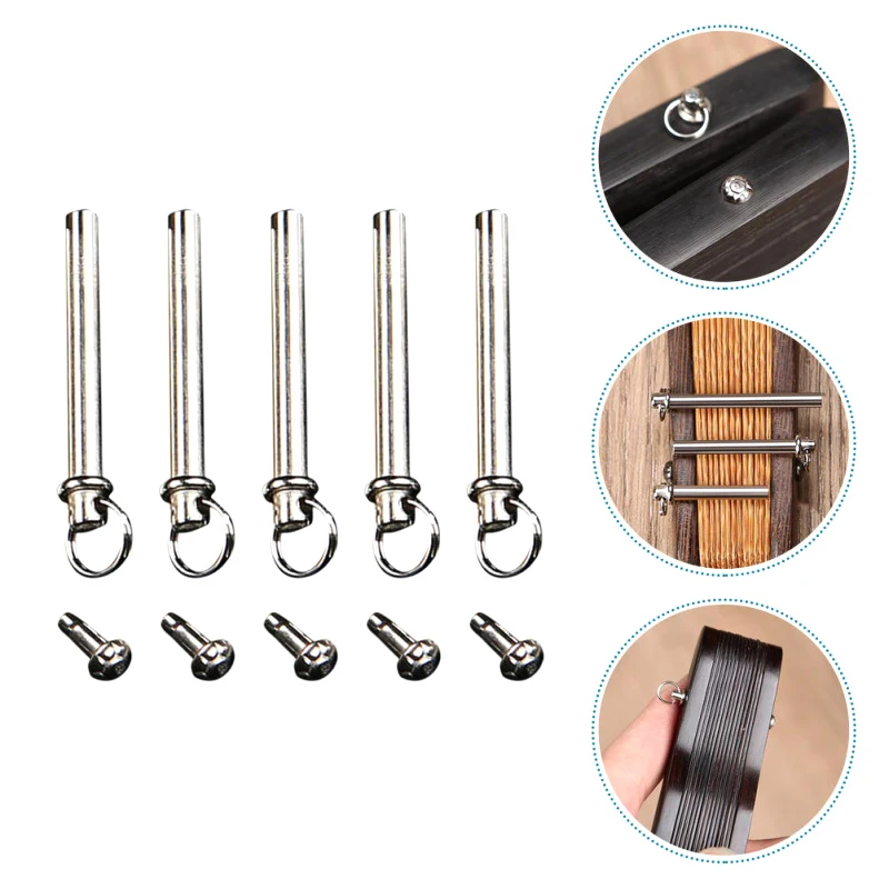 5 Sets Fan Accessories Hand Repairing Kit Pendant Light Metal Rivets For Folding Accessory Shaft Stainless Steel Nut