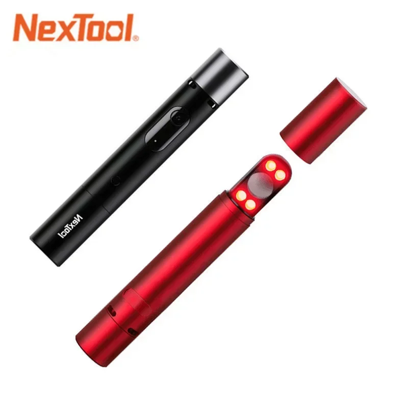 

NexTool Strong Light Flashlight Multifunctional Torch Light with Warning Alarm Camera Detector Portable EDC Safety Flashlight