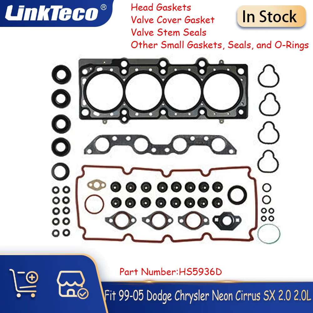 

Полный комплект прокладок головки блока цилиндров подходит для Dodge Plymouth Chrysler Neon Cirrus Stratus Breeze SX 2,0 крышки клапана HS5936D