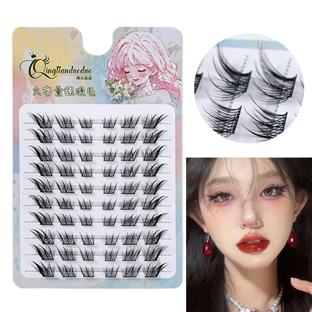 Daily Use Manga Lash Clusters Natural Look Fox Eye False Eyelashes Reusable DIY Lash Extensions