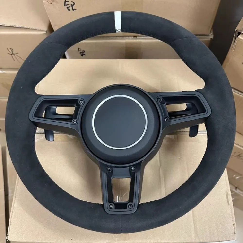 

Car Steering Wheel Suede For Porsches 911 996 Cayenne 958 718 Boxster 918 Cayman Macans Panamera Taycan GT3 RS Car Accessories