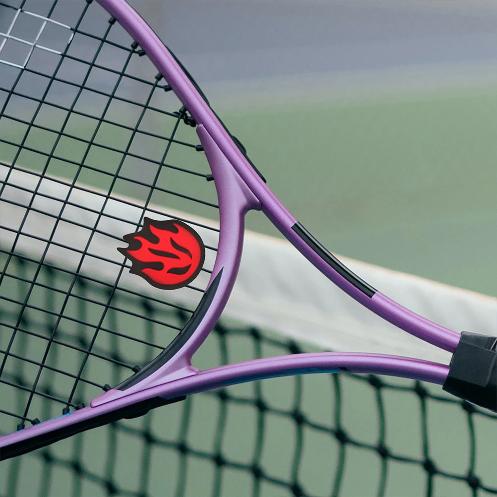 

4 Pcs Optional Flame Racket Shock Absorber Silica Gel Dampers for Tennis Rackets