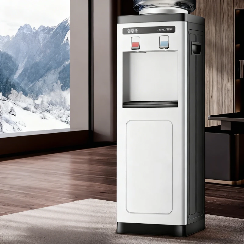 

Floor-standing water dispenser, household hot and cold water dispenser, floor-standing, top-mounted water tank.