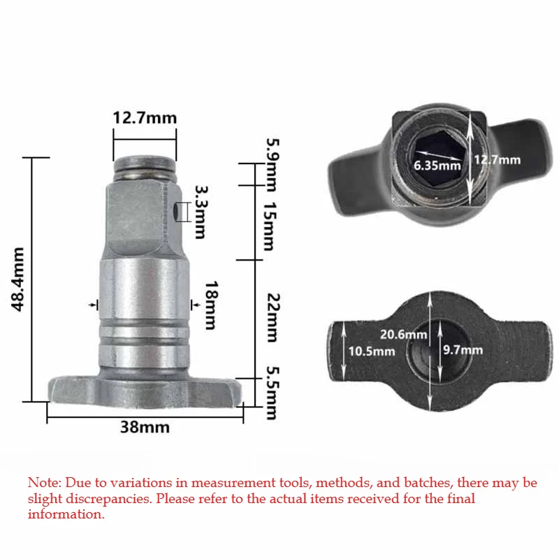 

1pcs Electric Wrench Square Head Refitted Screwdriver Adapter T-type Shaft Multi-function Dual Purpose Power Repair Tool