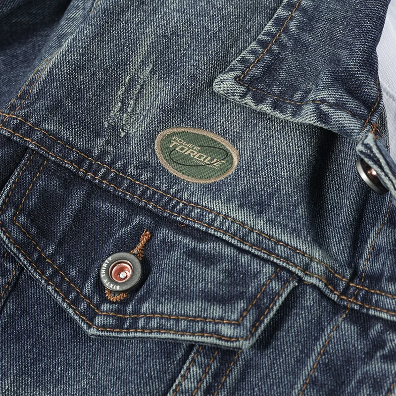 Autumn And Winter Retro Denim Jacket Men's Trendy Brand Handsome Slim Jacket Washed Nostalgic Versatile Denim