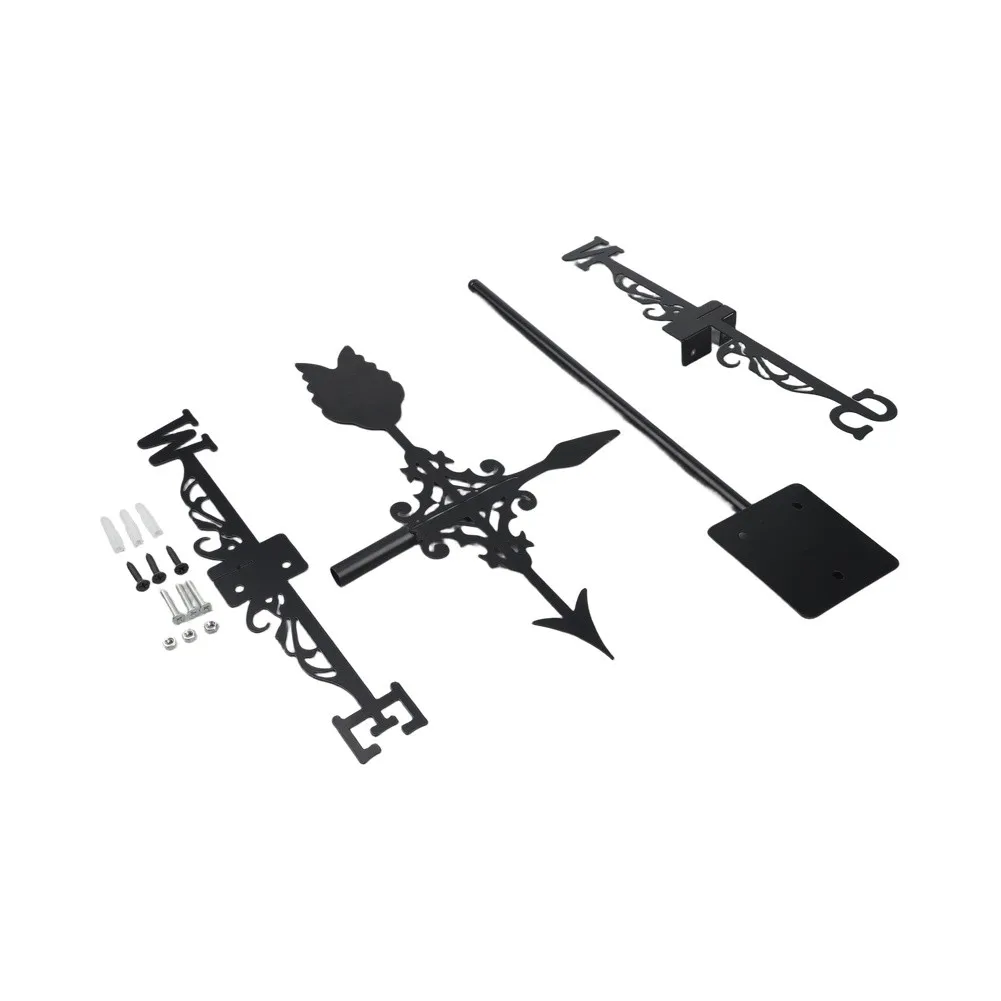 Arrow Patterned Weather Vane Made from Metal for Outdoor Use on Gardens Sheds Roofs and Farmhouses Adding Rustic Styling