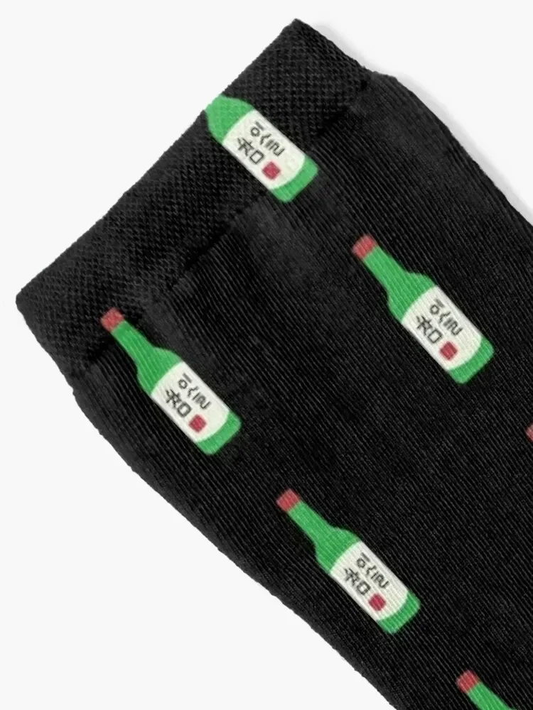 Cute Little Soju Bottle Korean! Socks loose cartoon winter thermal Socks Male Women's