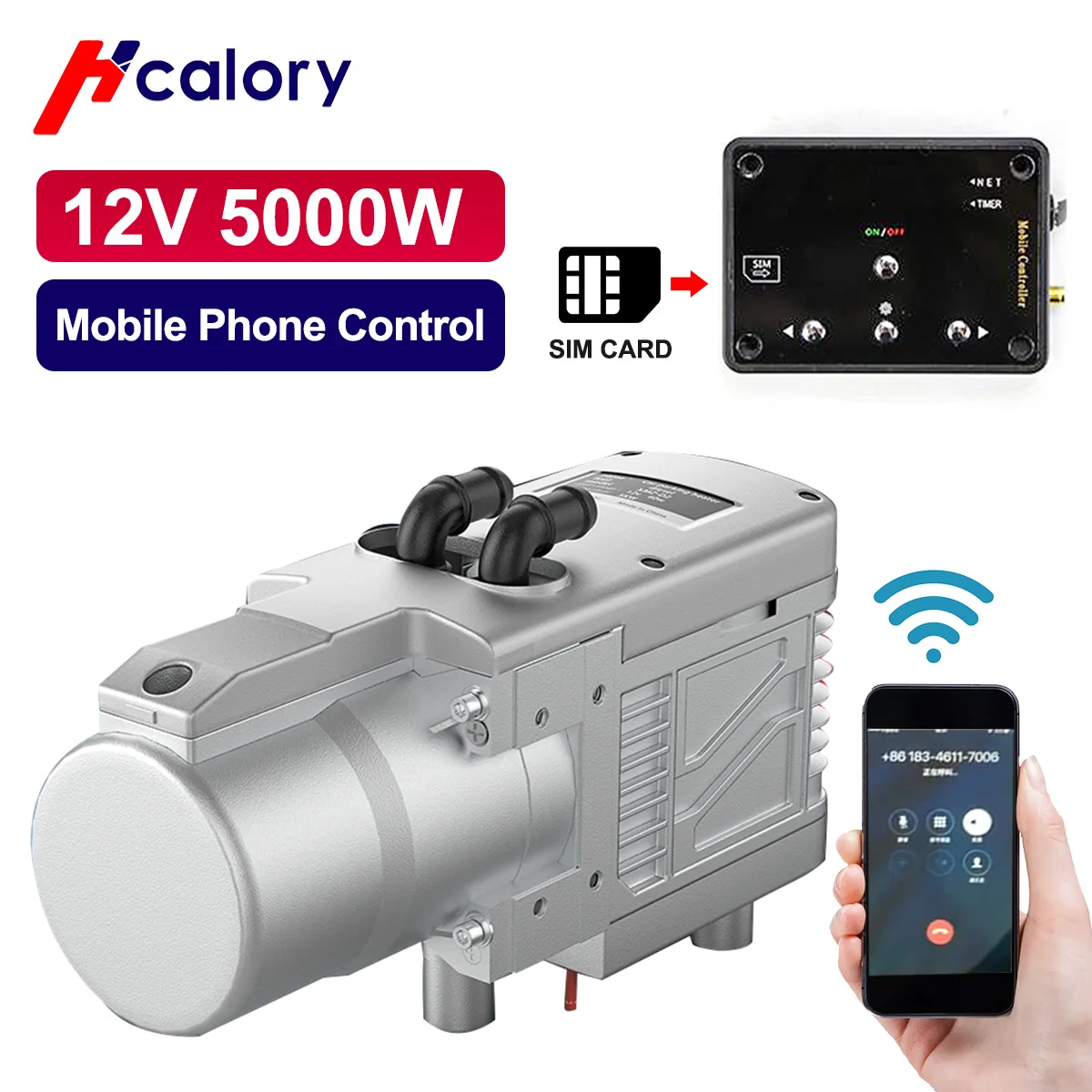 Car Heater 12V 5KW Air Diesel universal water heater 2 mode Diesel/Gasoline + Remote Control LCD Monitor for Motor Trucks
