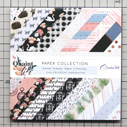 Creative Path Quaint Life 6 Inch Scrapbooking Paper Pad Vintage Pattern Scrapbook Decorative Paper For Journaling Card Making