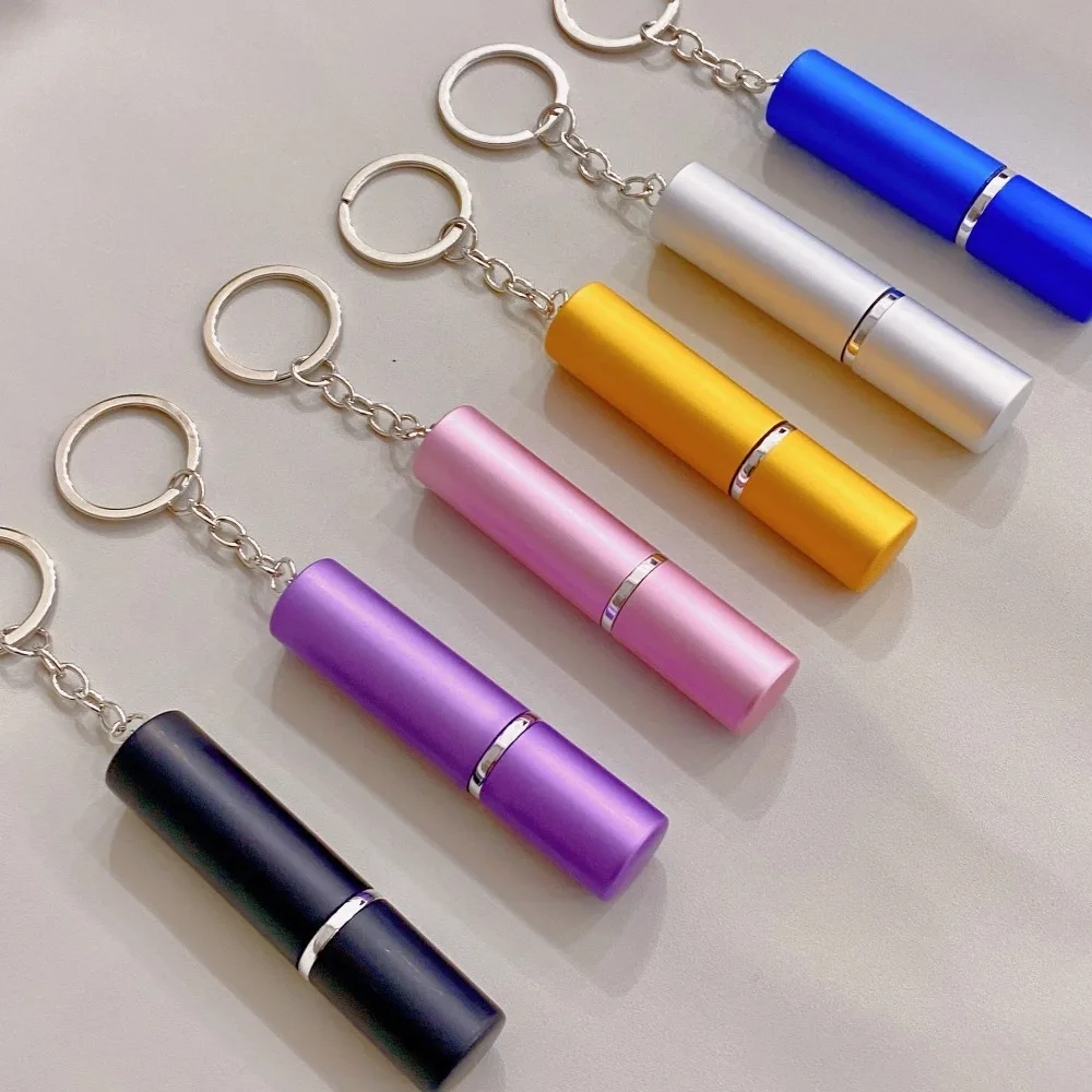 5ml Metal Key Chain Spray Perfume Sample Bottle Keyring Car Interior Gift Mini Portable Spray Perfume Dispenser Bottle Keychain