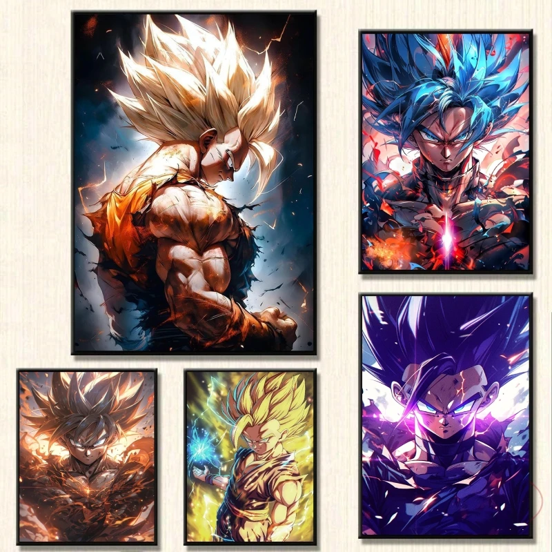 

Japanese Classic Poster Goku Anime Birthday Gifts Hanging Picture Print Wall Living Room Decoration Paintings Prints And Prints