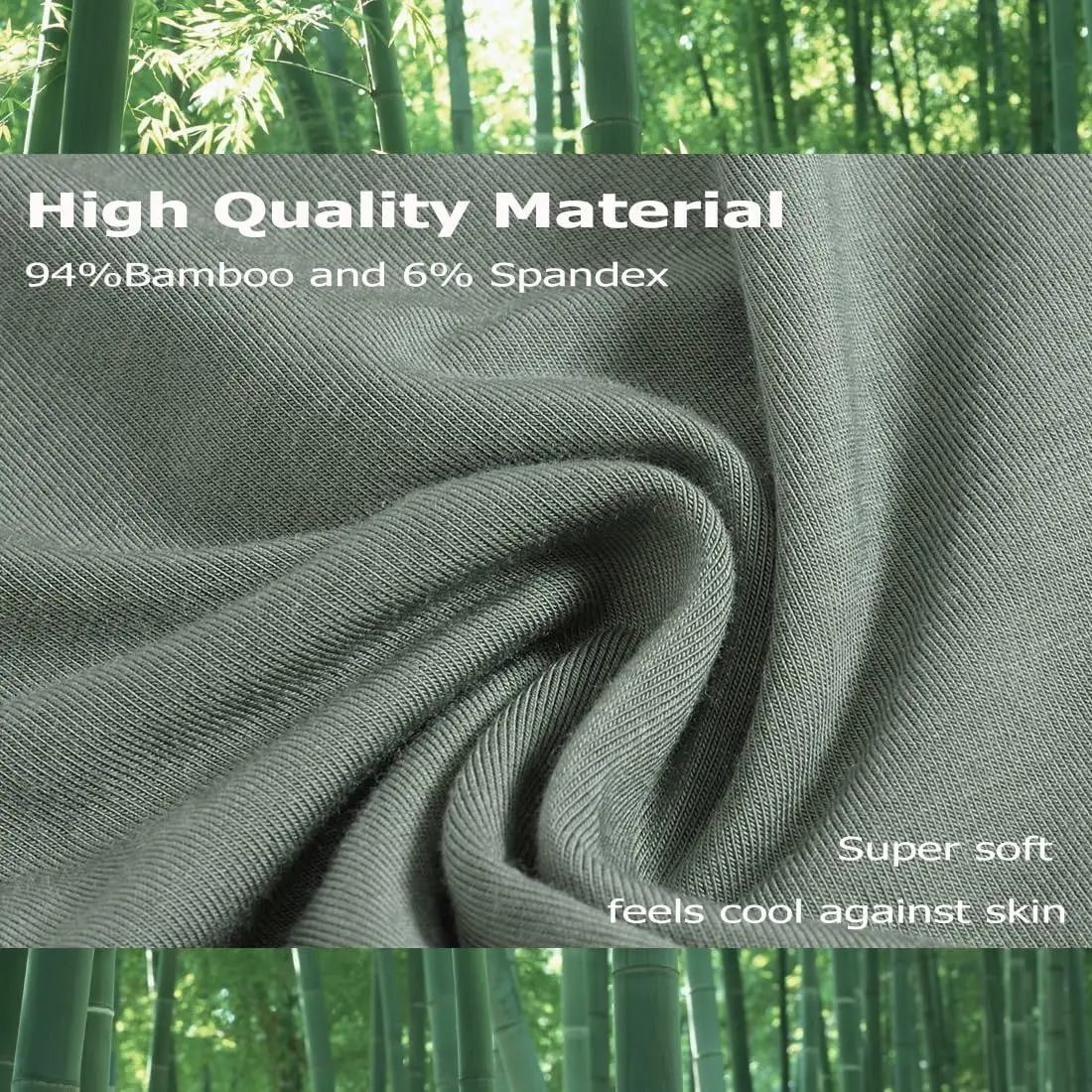 ZONBAILON Multiple Pack Men's Bamboo Viscose Long Leg Boxer Briefs Underwear M L XL 2XL 3XL