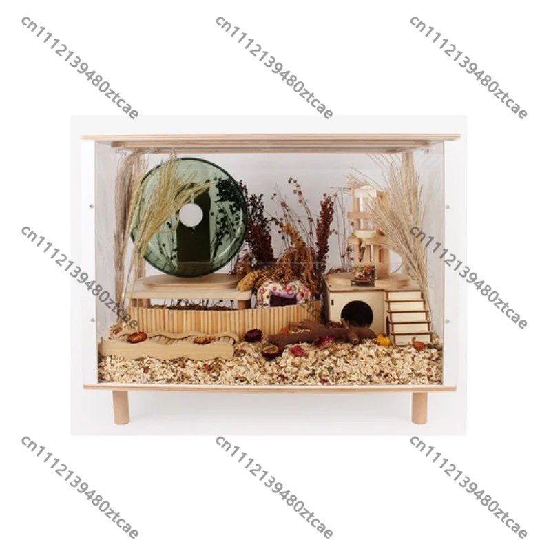 

Oversized Luxury Acrylic Hamster Cage, Large Villa Pet Habitat for Golden Bear and Small Rodents, Small Pet Raising Supplies