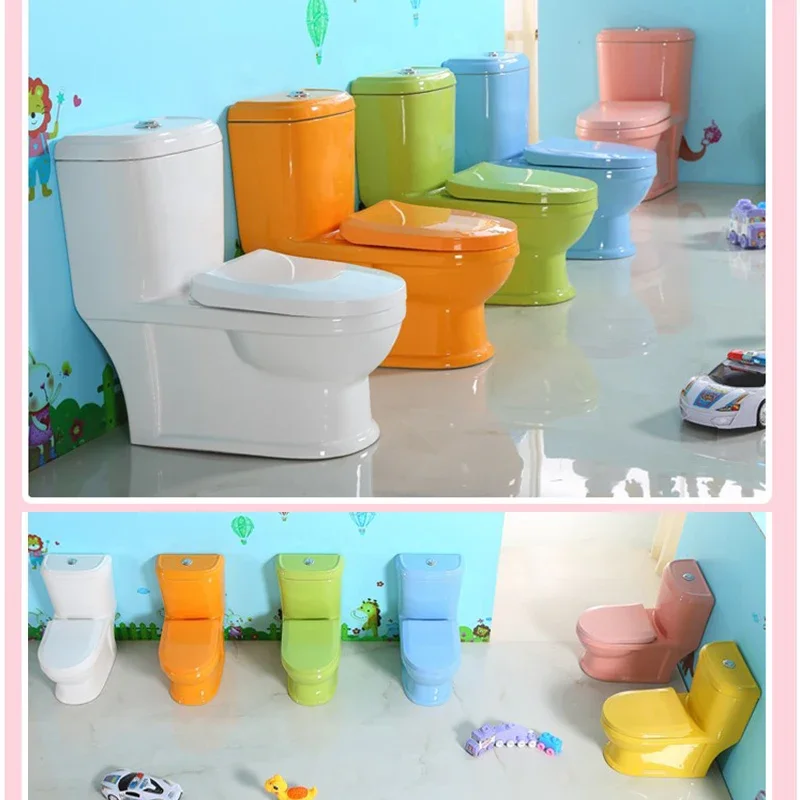 New Kindergarten Toilet Children's Ceramic Colored Toilet, Early Education Center