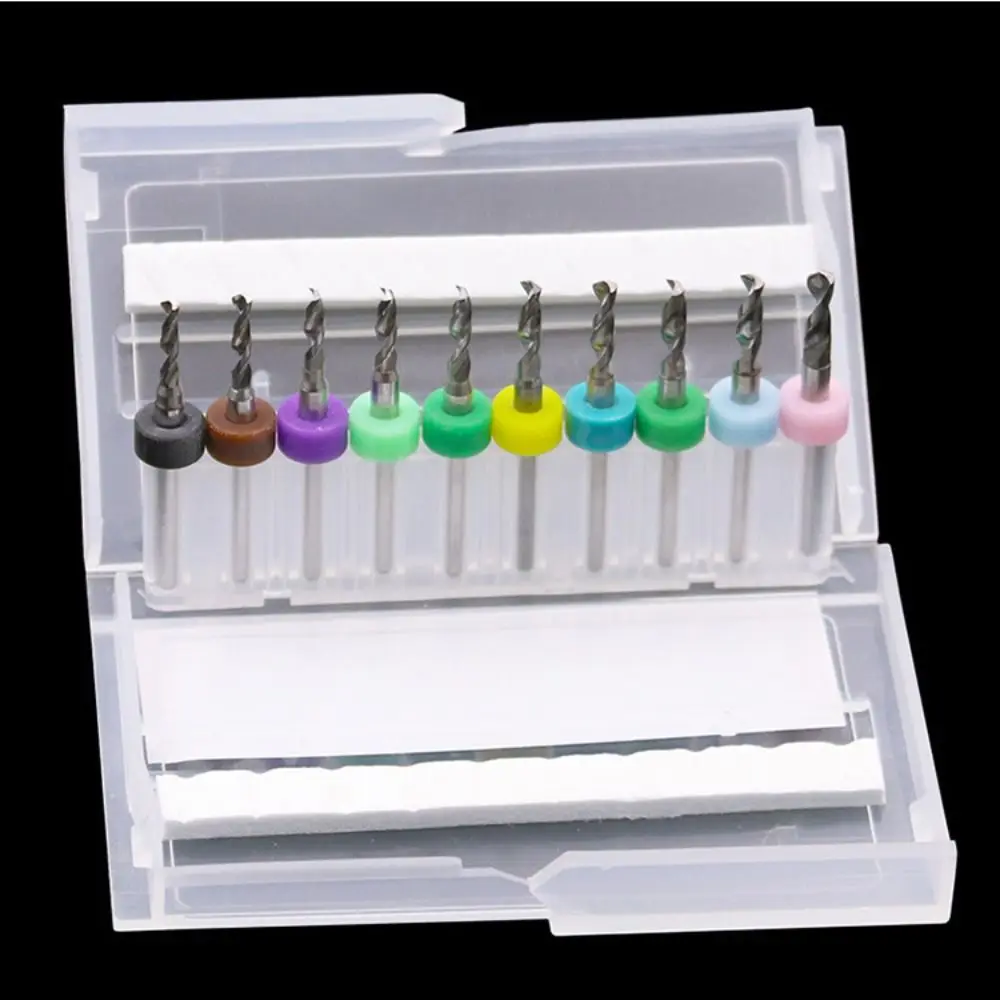 Drill Bits Machine Carbide PCB Drill Bits Tungsten Steel Silver CNC Drilling Bit Set Convenient Durable Twist Bits Jewelry