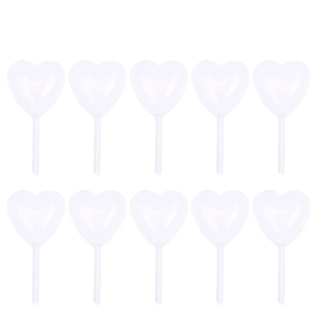 

100 pcs Heart Shaped Plastic Pipettes Disposable Straws for Chocolate Cupcakes Ice Cream Mini Cakes Waffles Food Grade