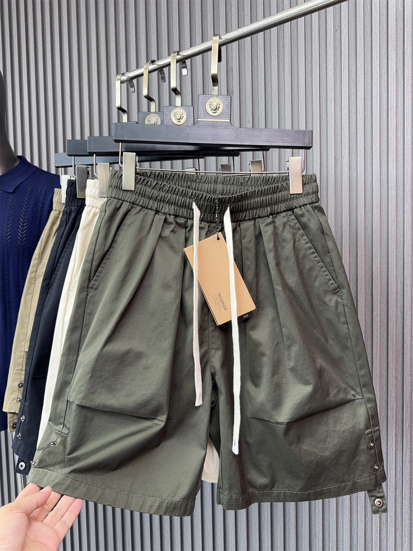 

Svip Men's Casual Cotton Workwear orts Summer Outdoor Comfortable Loose Fit Five-Piece Straight Leg Trousers Faionable Ur...