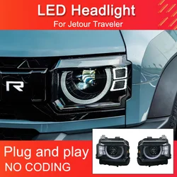 Air Intake with Light For Jetour Traveler T2 front fender decorative accessories LED side lights