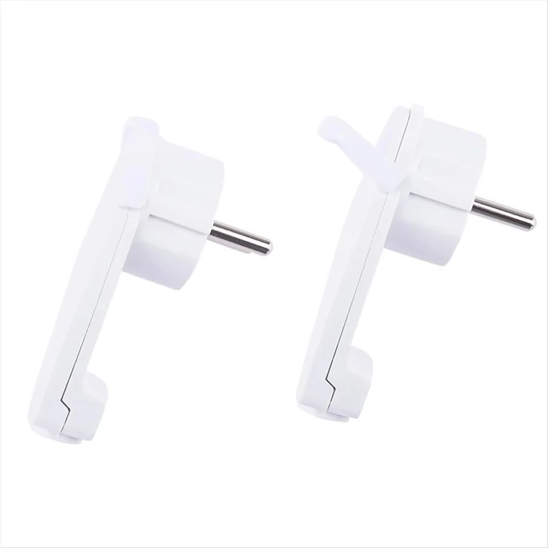 AA08-2Pcs White Schuko Angled Plug Flat Schuko Flat Plug 250 V (16 A) Schuko Plug Flat Eu Plug