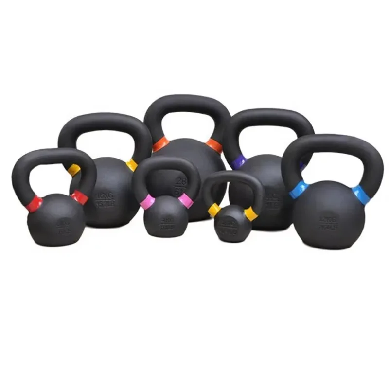 24kg High Quality Rusa Casting Iron Powder Coated Kettlebell Set Strength Training Weightlifting Gear Color Gym Equipment