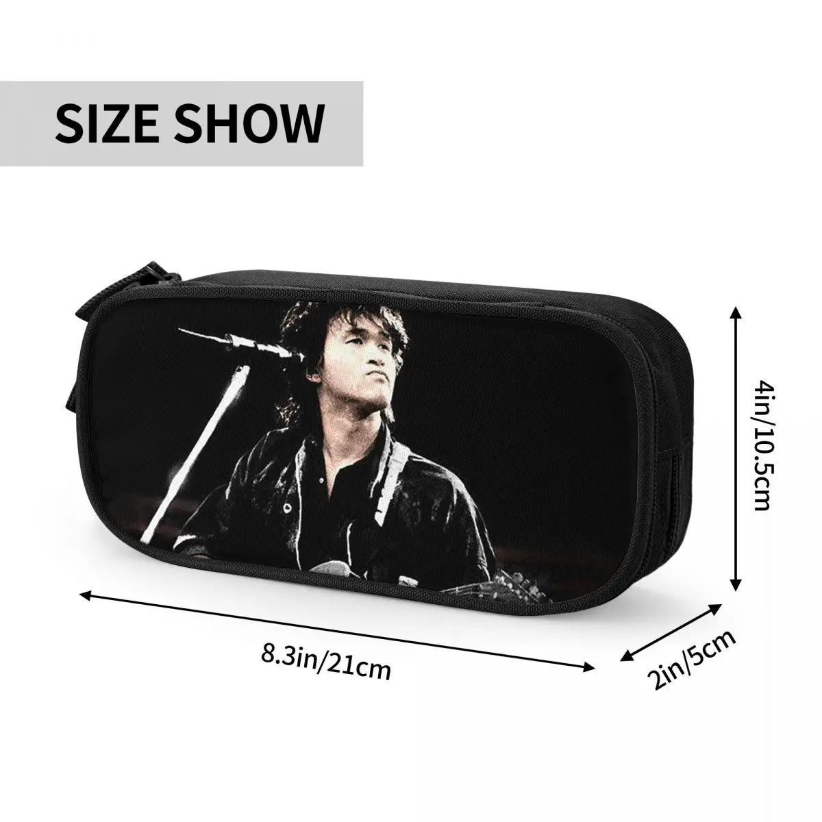 Viktor Tsoi Russia Music Rock Band Kino Pencil Cases for Students School Pen Box Pencil Bag Large Storage Pencil Pouch