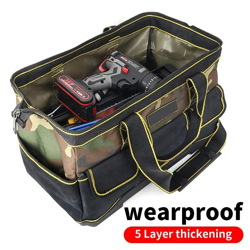 Professional Electrician Tool Bag - Reflective, Waterproof, Multi-Pocket, Durable Oxford - 4 Sizes Available