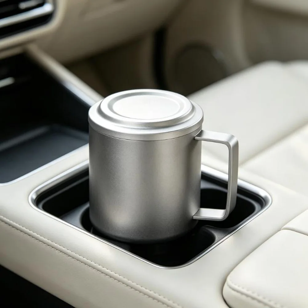 Outdoor Drinking Cup Titanium Mug For Camping Adventures Solid Titanium Build Heat Transfer Blocking Stable Performance Material