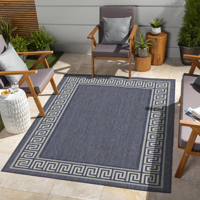 

Sunshine GC_HAR2001 Blue 7 ft. 10 in. x 10 ft. 3 in. Indoor/Outdoor Area Rug