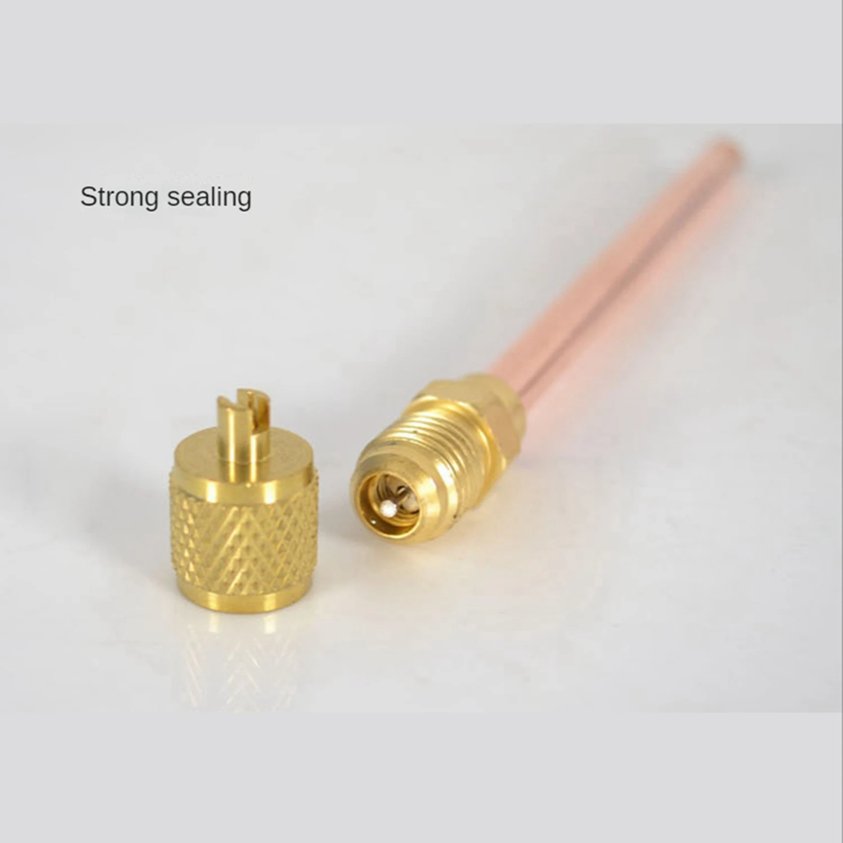 Retail 20Pcs Access Valve 1/4 Inch SAE 1/4 Inch OD 2.755 Inch Stem Strong Core AC Air Conditioner Refrigeration Access Valve