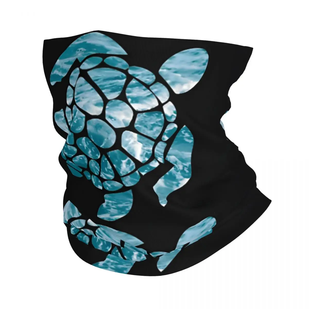 Ocean Sea Turtle Scarf Neckerchief Neck Face Mask Polyester