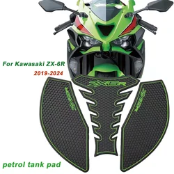 Kawasaki Ninja ZX-6R ZX 6R zx6r 2024 2019-2023 Nouveau Moto 3D Carburant précieux Antidérapant Pad Remorquage polymères Antidérapant Autocollant