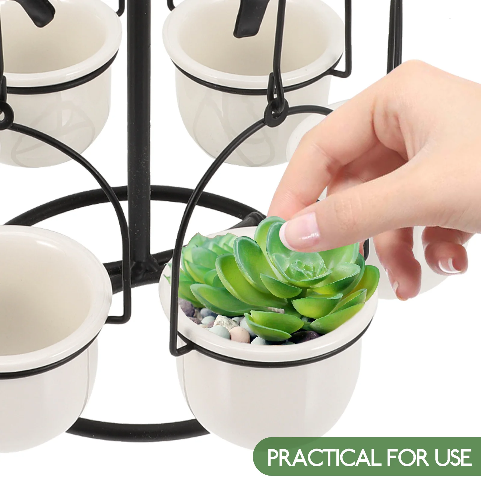 

Balcony Planter Home Decor Accessories Merry-go-round Flowerpot Succulent Plants Pots