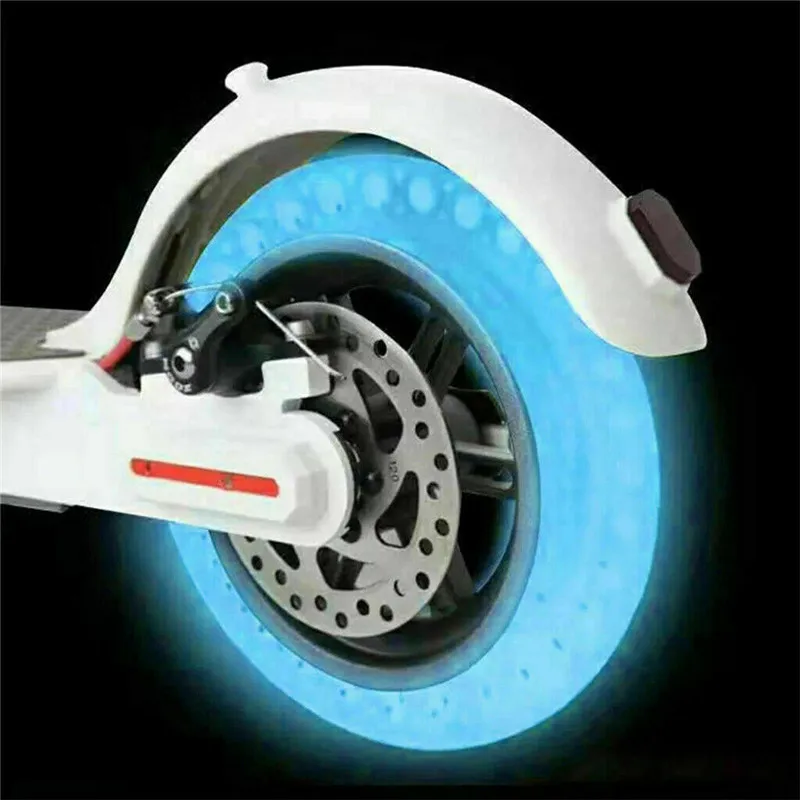 8.5 Inch For Xiaomi M365 Motor Luminous Solid Scooter Tire Non-Inflatable Fluorescent Anti-Shock Tubeless Wheel Electric Scooter