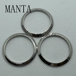 MANTA Watch Parts Polished Silver Stainless Steel Bezel Fit 36mm/39mm Case