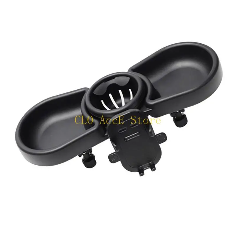

16FE Baby Strollers Tray Detachable Plate Cup Phone Holder for Toddlers Dining
