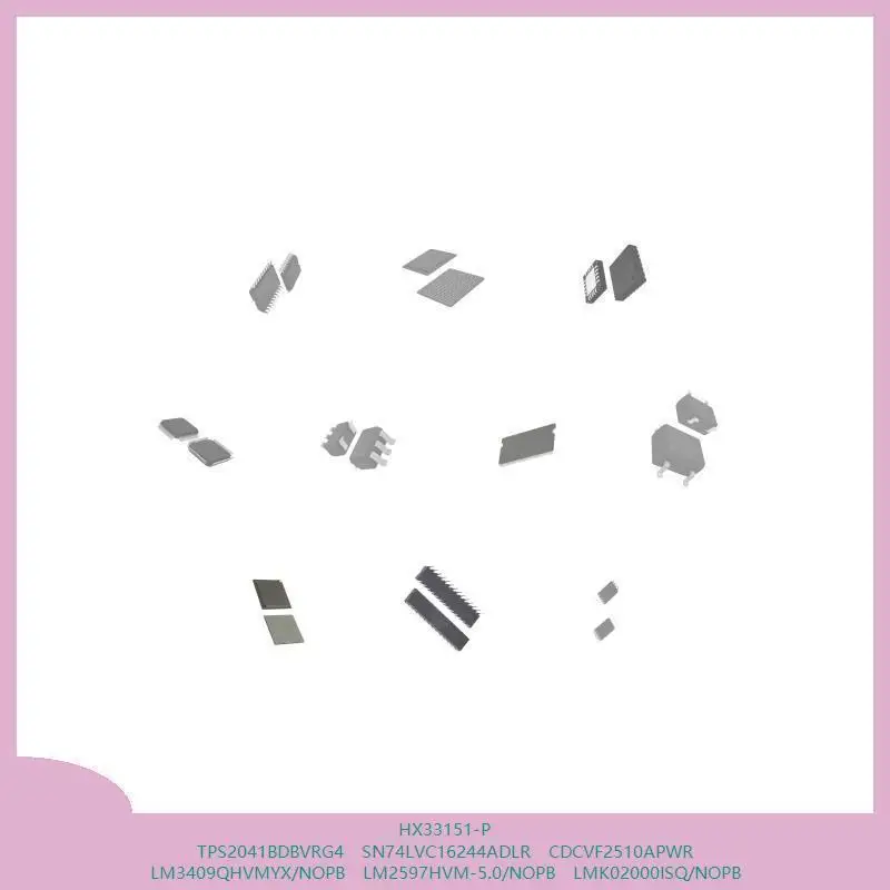 

HX33151-P TPS2041BDBVRG4 SN74LVC16244ADLR CDCVF2510APWR LM3409QHVMYX/NOPB LM2597HVM-5.0/NOPB LMK02000ISQ/NOPB