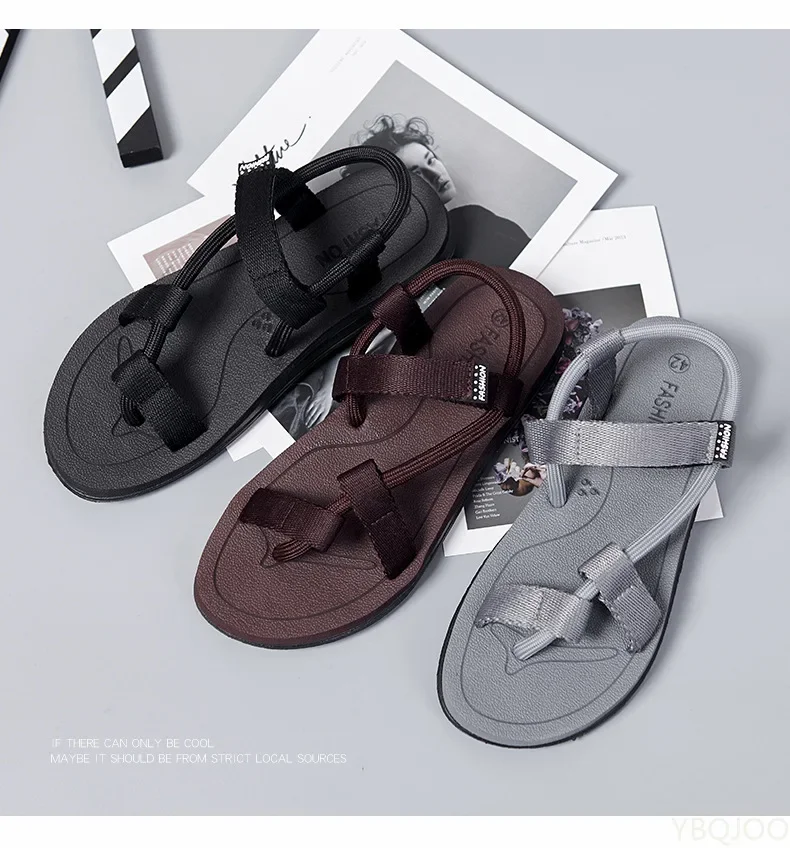 2022 New Summer Fashion Men SandalsRoman Outdoor Beach Comfortable Shoes Flip Flops Slip on Flats Opened Toe Sports Slippers