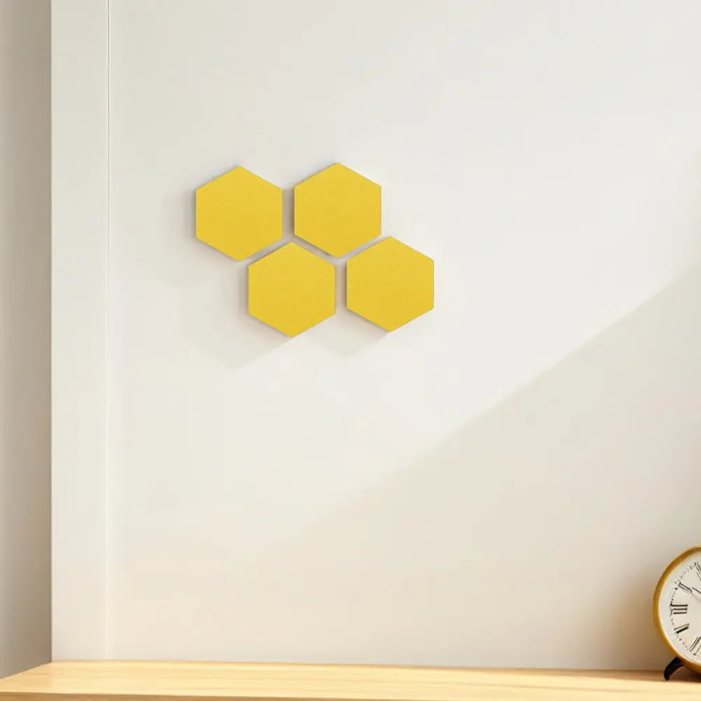 

20Pcs Hexagon Felt Bulletin Board Sound Absorbing Panels Wall Mounted Memo Photo Display Board for Office Home Decoration