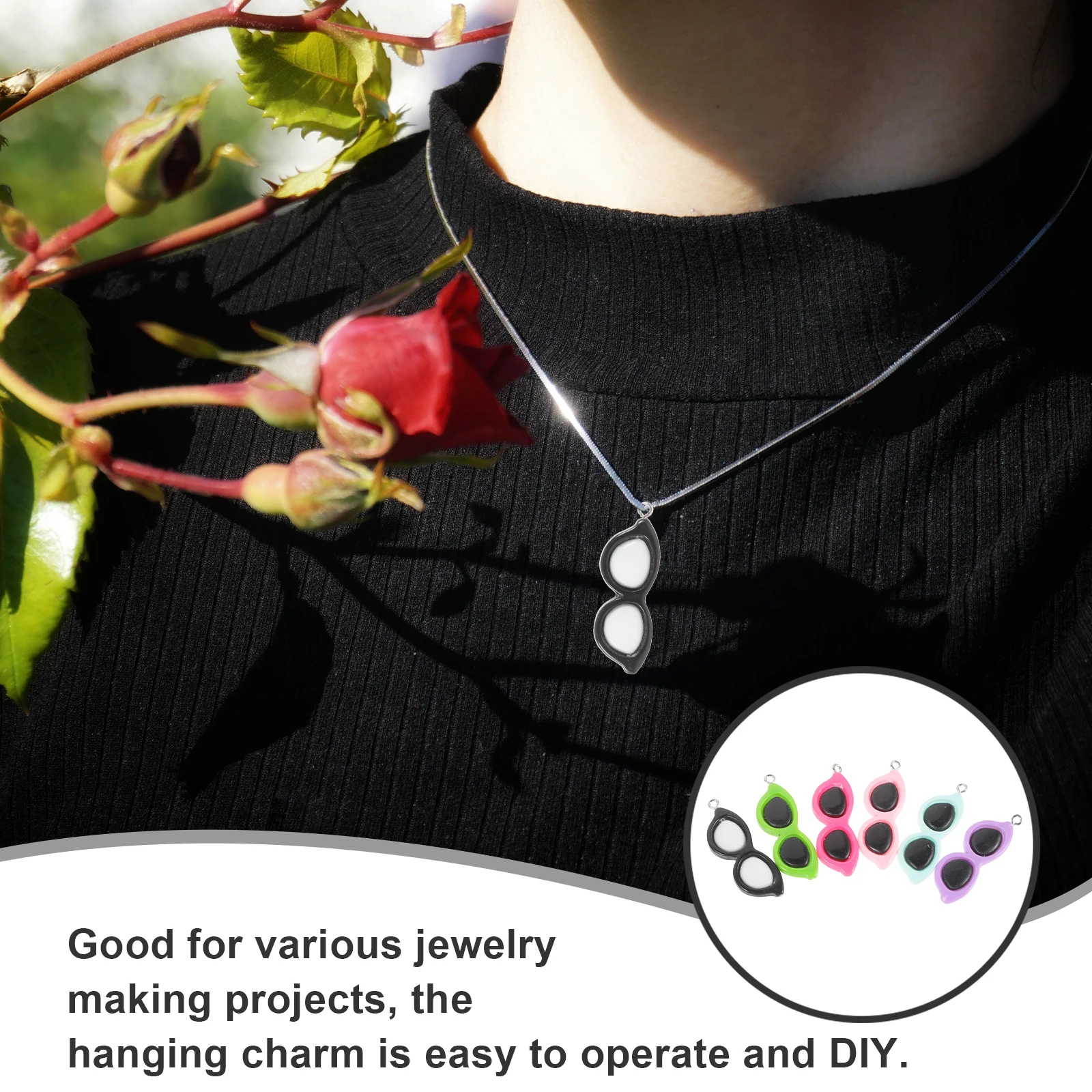 

10pcs Pendant Resin Charms Fashion Jewelry Clasps DIY Necklace Necklace Making Charms Making Supplies R om Color Mixed