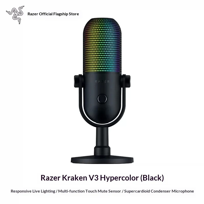 Razer Seiren V3 Mini USB Condenser Microphone Gaming Streaming Studio Recording Mic for PC Computer
