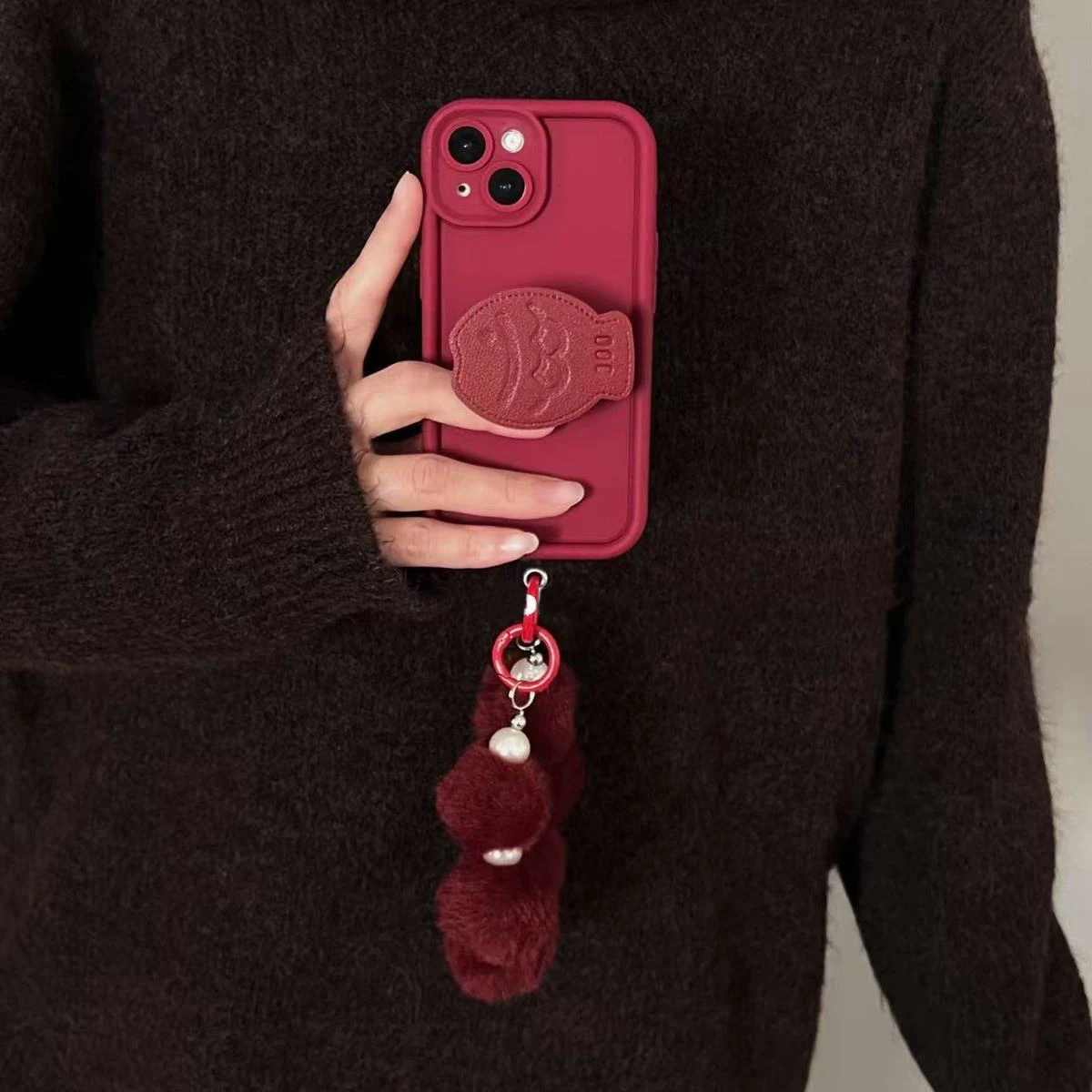 ل ممن لهم رينو 14 حالة ممن لهم رينو 14 برو لطيف ثلاثية الأبعاد Taiyaki الأسماك حامل حامل أفخم سوار جراب هاتف ممن لهم رينو 14F غطاء