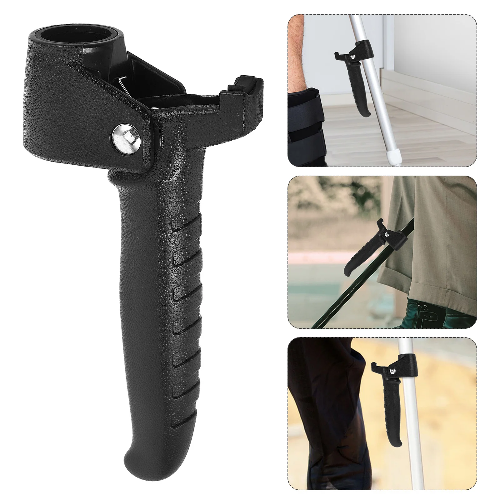 مقبض قصب المسنين مناسب عالميًا للطي عصا أربع عجلات مضادة للانزلاق قبضة مريحة كبار المشي دعم قصب #1