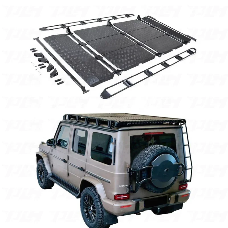 

High Quality Off Road Car aluminum Material W464 Universal W464 4X4 Roof Rack Rail For G class W464 G500 G63 2019y~