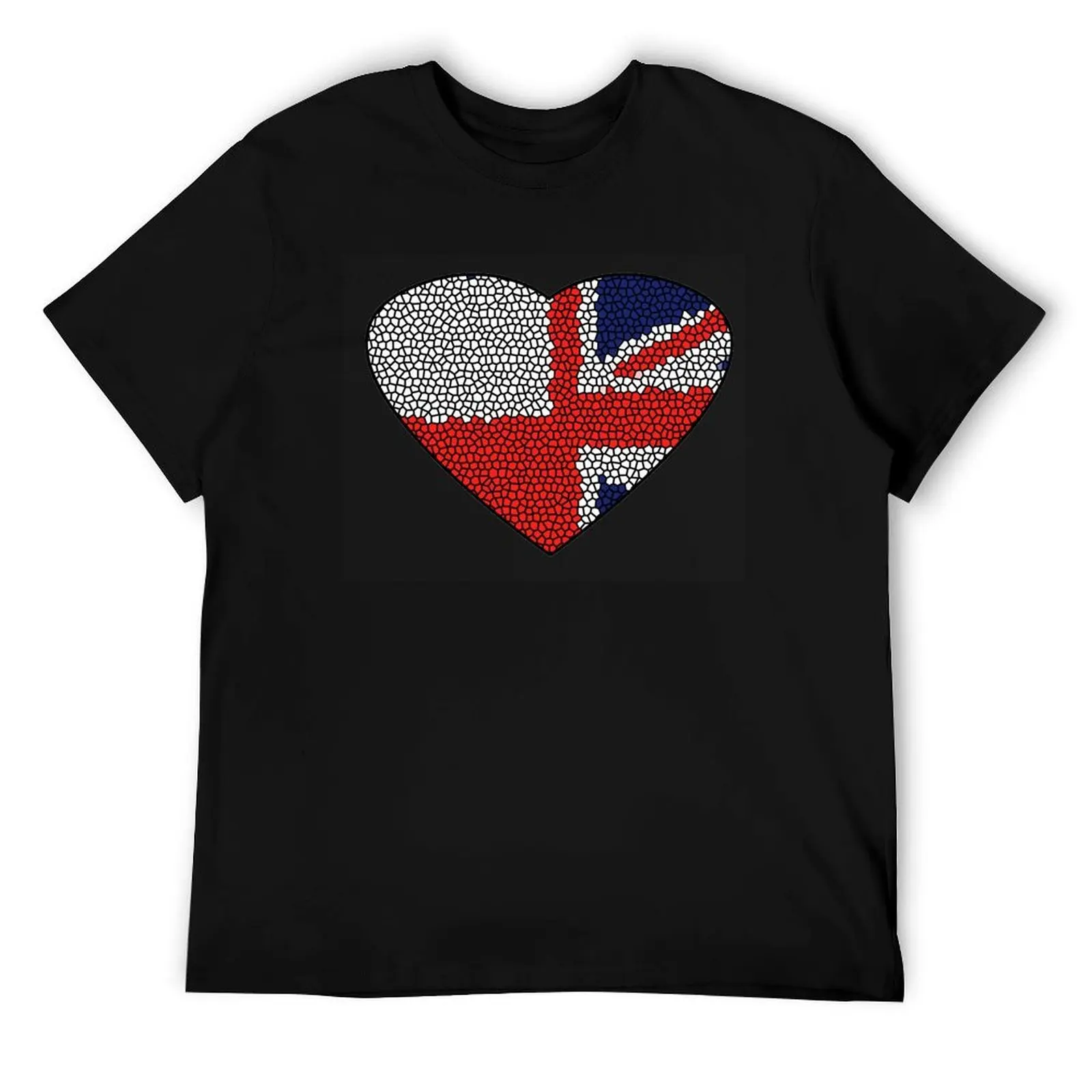 

British- Polish white and red and blue Heart T-Shirt man t shirt cotton t shirts for man pack white T-Shirt