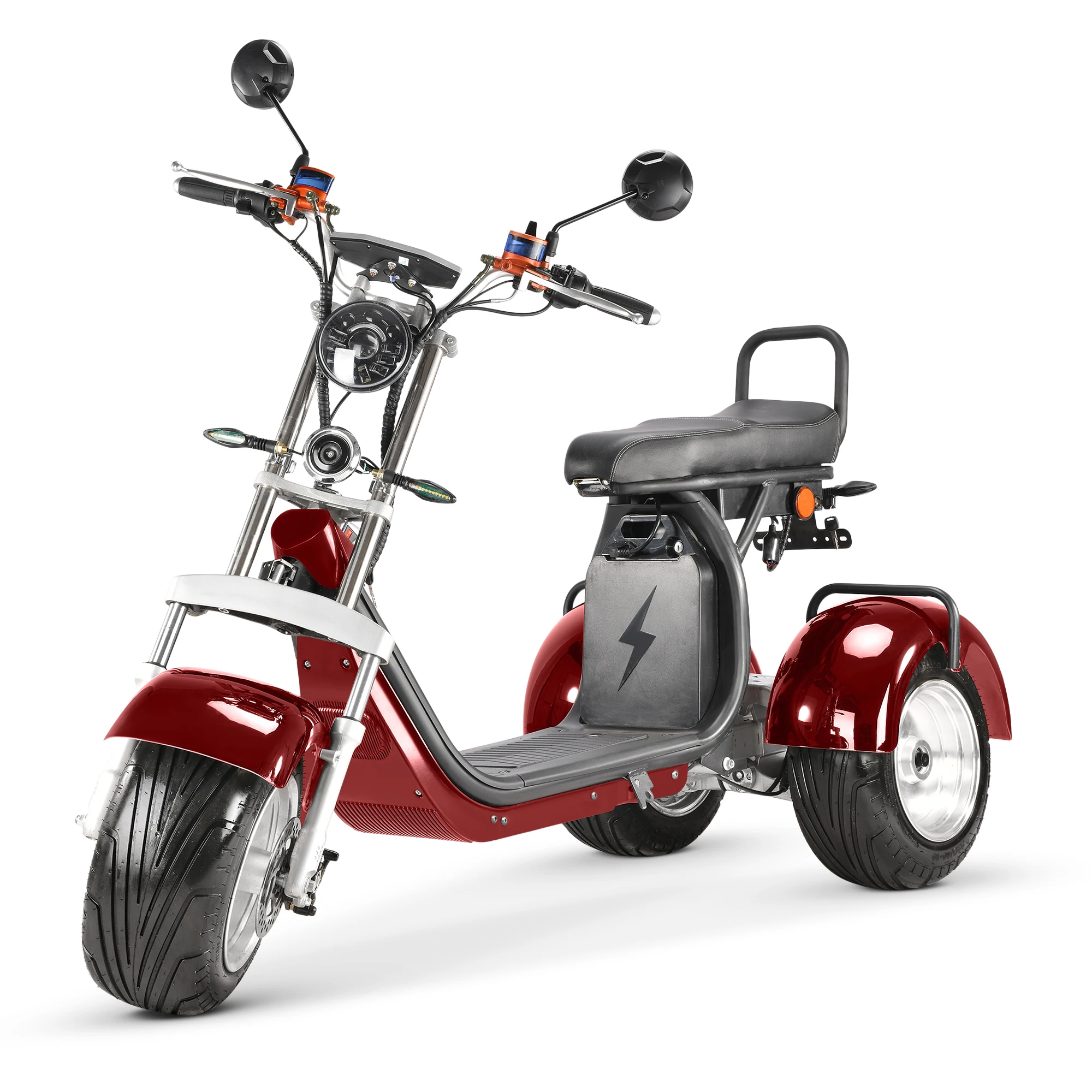 new EU Warehouse model CP-7 4000W 40AH dual motor powerful three wheel electric scooter electric tricycle citycoco road legal