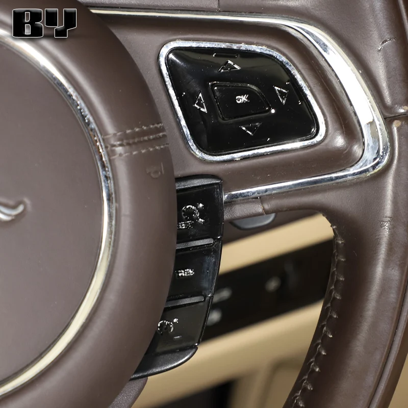 Voor Jaguar XF XJ 2010-2019 Rvs Zwarte Auto Centrale Controle Multimedia Air Button Cover Trim Sticker Auto accessoires