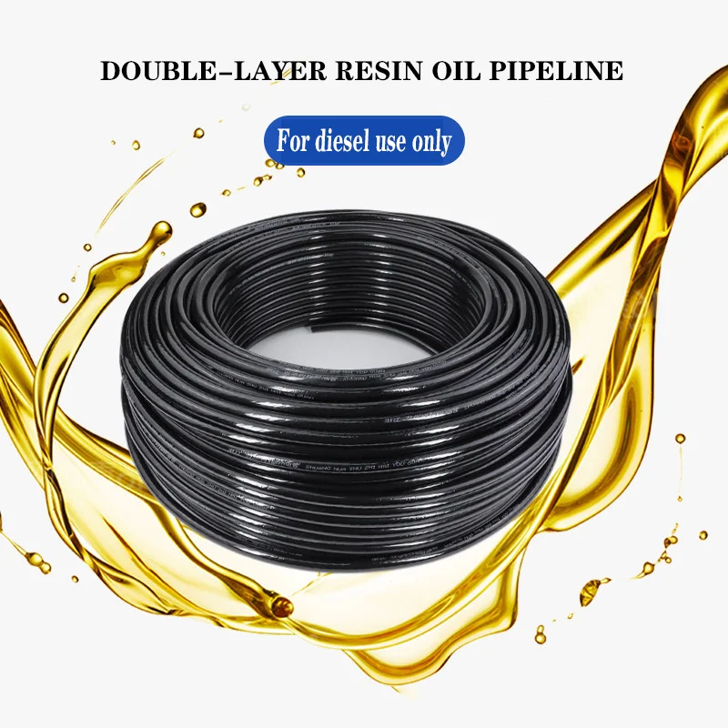 1M High Pressure Explosion-proof Trachea ID 5/6/8/10/12/14/16/19/22/25 mm Resin High Pressure Fuel Pipe Hose Diesel Return Pipe