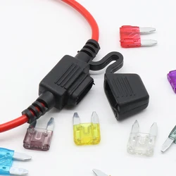 1pcs impermeabile auto In linea Mini In-Line Fuse Holder + 1pcs Fusibile Inserti